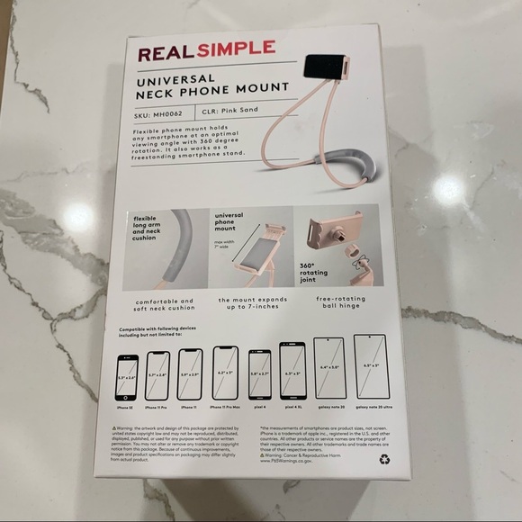 Blush Pink Universal Neck Phone Mount Holder - Picture 3 of 3